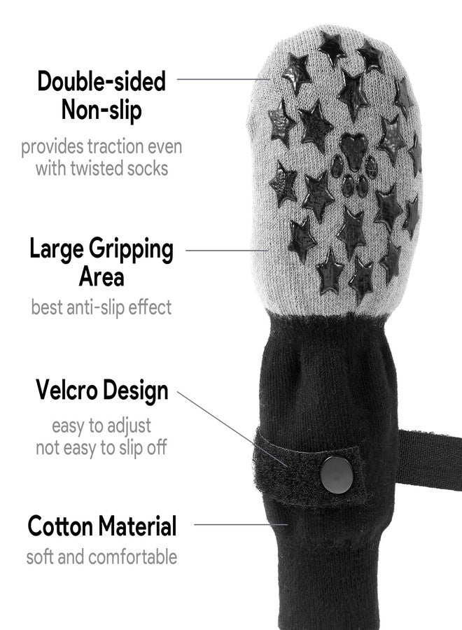 Hoohnnaa Dog Socks to Prevent Licking Paws, 2 Pairs Dog Grippy Socks for Hardwood Floors Anti Slip, Paw Covers to Prevent Licking for Senior Small Medium Large Dogs for Indoor Hardwood Floors (M) - Image 3